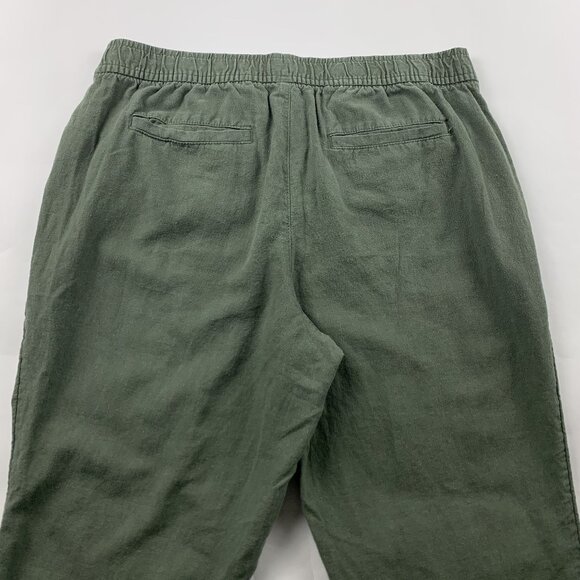 Old Navy Arugula Linen Blend High Rise Straight Taper Ankle Pant L - Picture 7 of 7